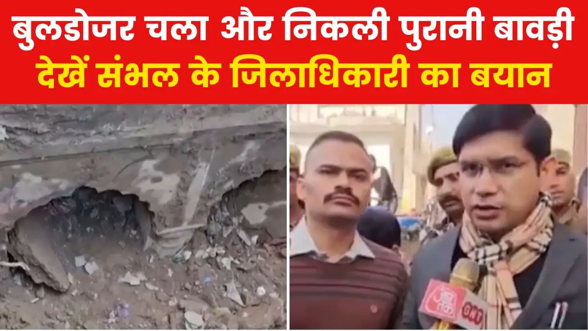 What did Sambhal DM Rajendra Pansia say after finding a stepwell? see