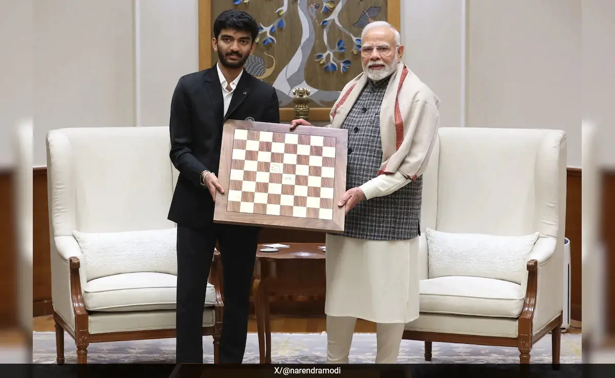 PM Narendra Modi Meets "India's Pride" D Gukesh After World Chess Championship Win