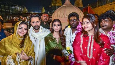 Baby John actors Varun Dhawan, Keerthy Suresh, Wamiqa Gabbi and others perform Bhasma Aarti at Mahakal Temple in Ujjain : Bollywood News