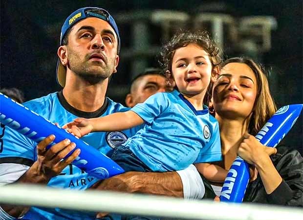 Ranbir Kapoor and Alia Bhatt spend 'family time' with Raha as they take the stands at ISL match in Mumbai : Bollywood News