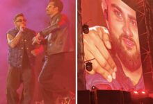 Tears, cheers and Tauba Tauba: Vicky Kaushal makes Karan Aujla teary-eyed with heartfelt praise at Mumbai concert : Bollywood News