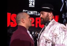 11-Minute Stare-Down As Oleksandr Usyk, Tyson Fury Set For Riyadh Rematch