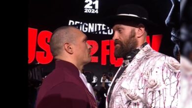 11-Minute Stare-Down As Oleksandr Usyk, Tyson Fury Set For Riyadh Rematch