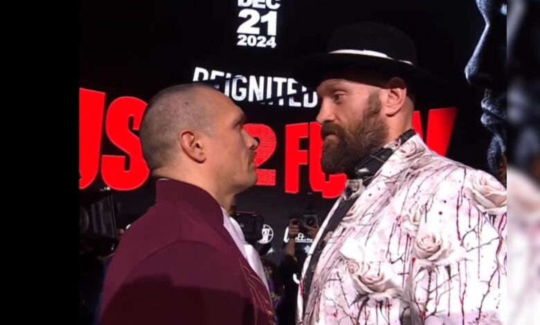 11-Minute Stare-Down As Oleksandr Usyk, Tyson Fury Set For Riyadh Rematch