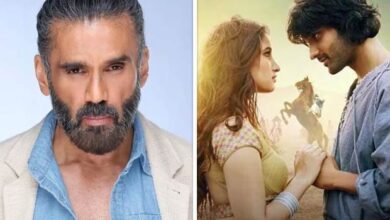 Suniel Shetty cheers Aaman Devgan and Rasha Thadani ahead of their debut in Azaad : Bollywood News