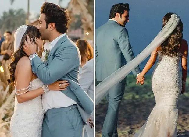 Aadar Jain ties the knot with Alekha Advani in Goa; newlyweds share first beachside wedding pics: “The Vow”