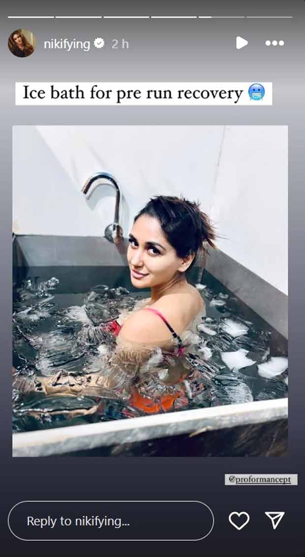 Nikita Dutta gears up for Mumbai Marathon with pre-race ice bath