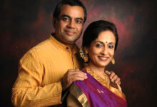 Paresh Rawal supports wife Swaroop Sampat at book launch on their wedding anniversary : Bollywood News