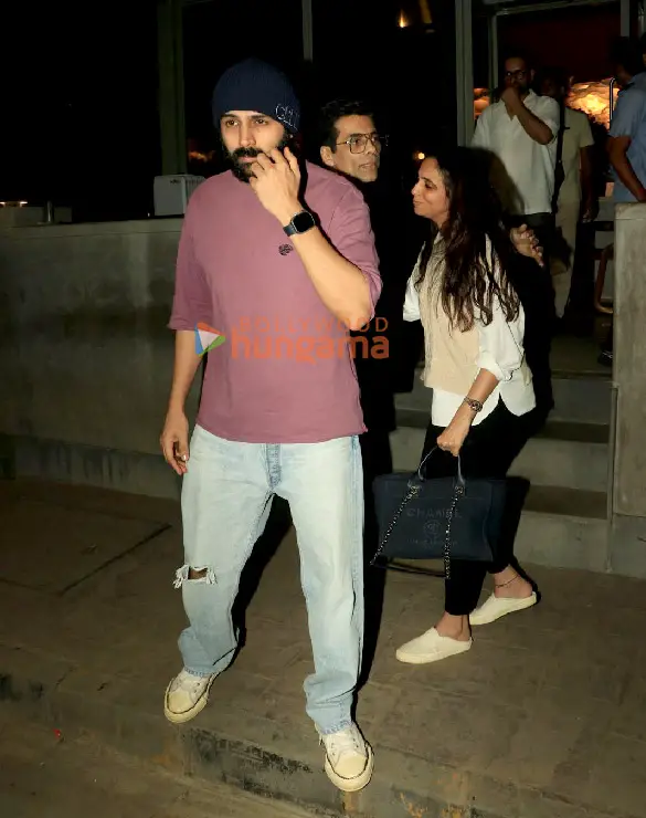 Photos: Kartik Aaryan, Karan Johar, Janhvi Kapoor and Ishaan Khatter snapped at Los Cavos restaurant in Bandra