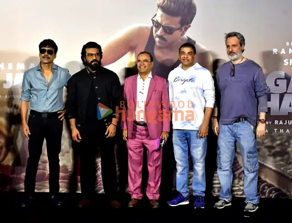 Photos: Ram Charan, S J Suryah, Dil Raju and Anil Thadani snapped at Game Changer trailer launch