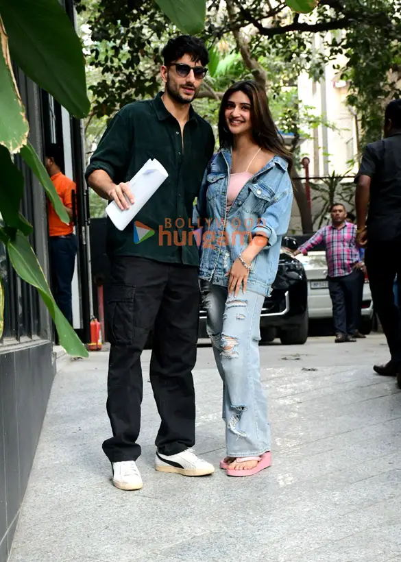 Photos: Sreeleela and Ibrahim Ali Khan snapped at Maddock Films office in Santacruz