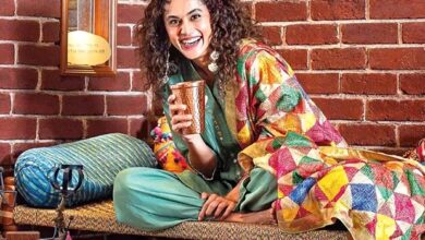 Taapsee Pannu continues shooting for Gandhari amid festival time