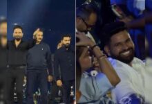 Rohit Sharma Calls Shreyas Iyer To Dance On Stage, Here's How The Batter Reacts. watch