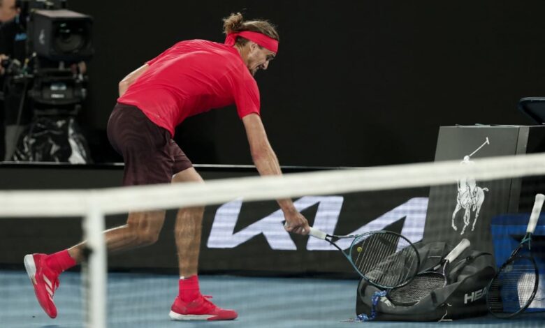 Furious Alexander Zverev Loses Cool, Smashes Racquet Repeatedly During Australian Open 2025 Final