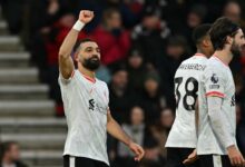 Mohamed Salah Takes Liverpool Nine Clear, Forest Hit Brighton for Seven