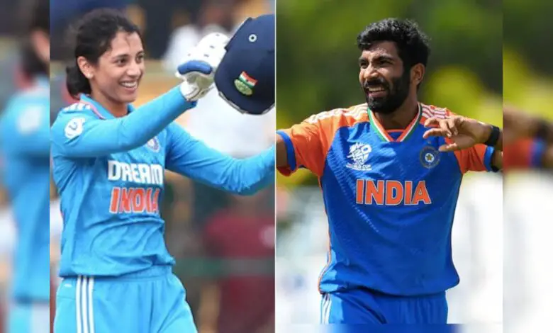 Bcci Awards: Jasprit bumrah is best men's cricketer, smriti mandhana bags women's honor, lifetime award for Sachin Tendulkar