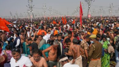 Crowd of devotees at the Sangam during the ongoing Maha Kumbh Mela in Prayagraj. (Image: PTI)