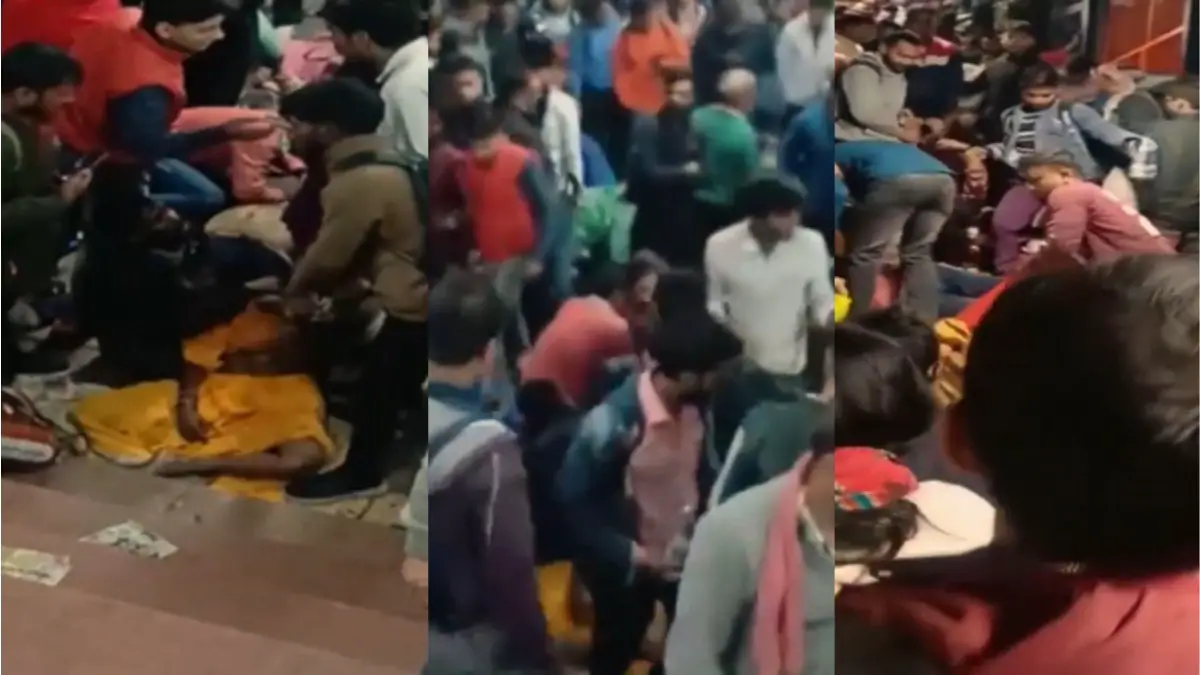 The condition of New Delhi railway station is disturbed, see the dreadful view of the stampede in the video