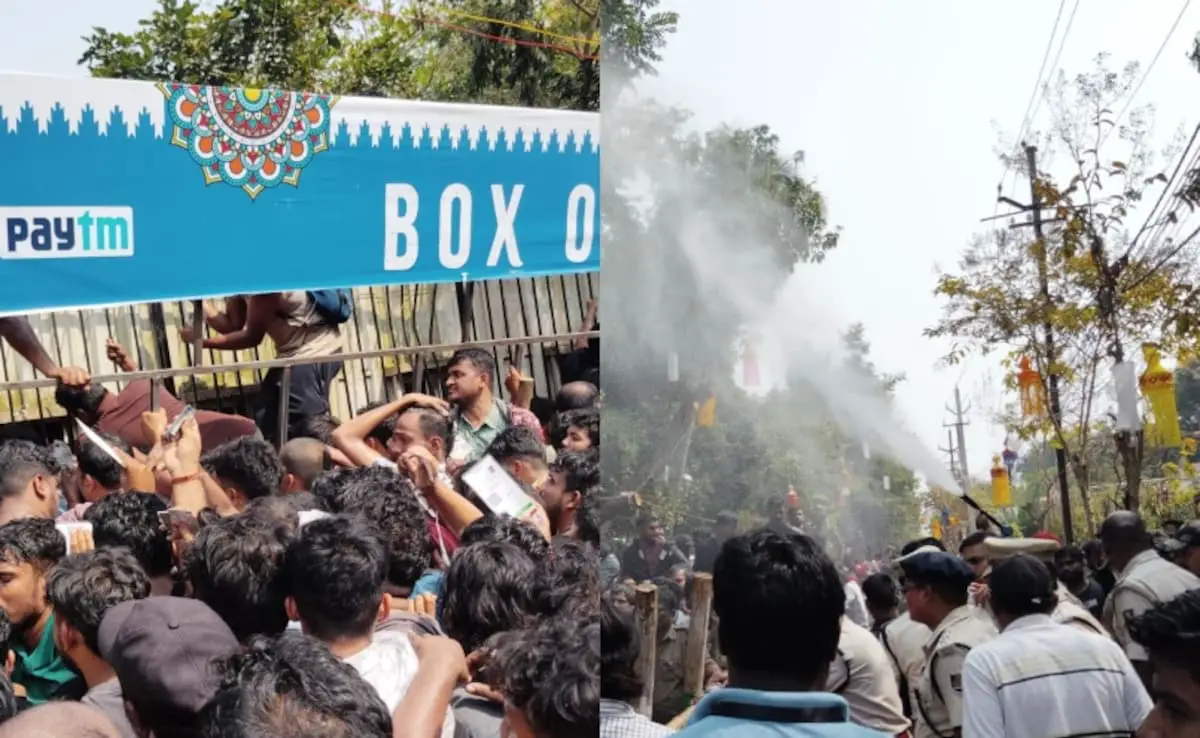 Police Resort to Water Cannons for Controlling Stampede-Like Situation for India vs England Cuttack ODI TICKET-SEEKERS