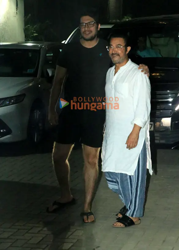 Photos: Aamir Khan and Junaid Khan Snapped in Bandra | Parties & events