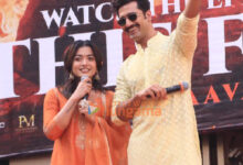 Photos: Vicky Kaushal and Rashmika Mandanna snapped promoting Chhaava outside Chitra Cinemas, Dadar