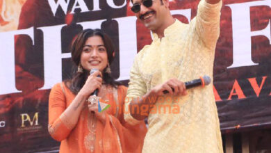 Photos: Vicky Kaushal and Rashmika Mandanna snapped promoting Chhaava outside Chitra Cinemas, Dadar