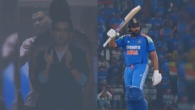 India Head Coach Gautam Gambhir's Standing Ovation as Captain Rohit Sharma Slams 32nd Odi century. Watch