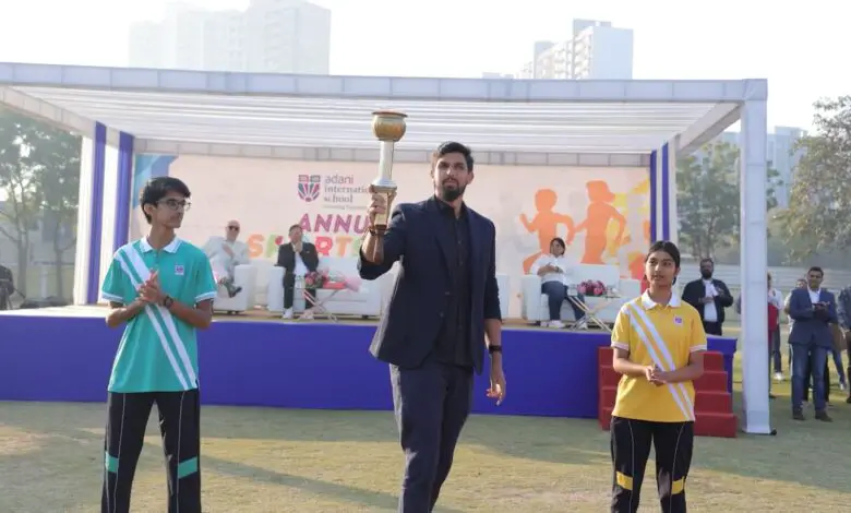 Ishant Sharma Attends Adani International School's Annual Sports Day