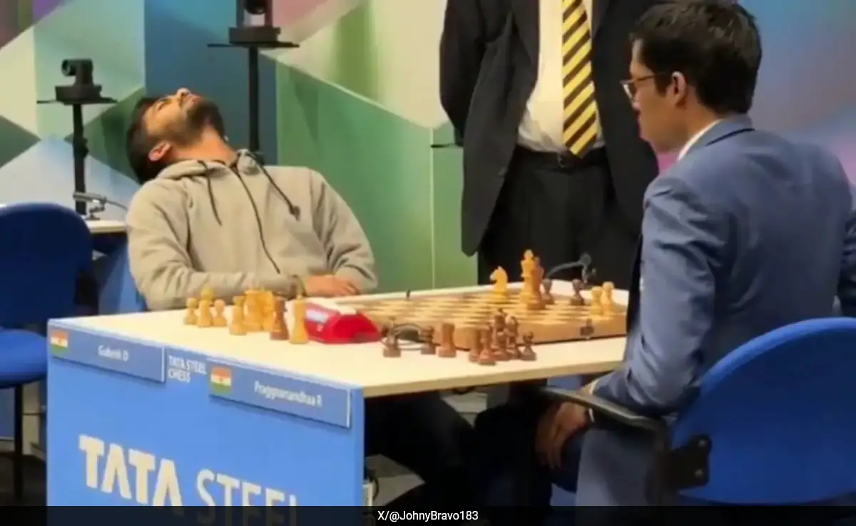 'World Champion' d Gukesh Heartbroken on Losing Tata Chess Title Against R Pragnandhaa. VIDEO